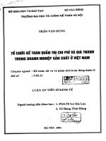 tổ chức kế toán quản trị chi phí và giá thành trong doanh nghiệp sản xuất ở việt nam
