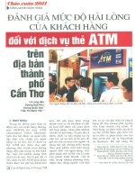 Đánh giá mức độ hài lòng của khách hàng đối với dịch vụ thẻ ATM trên địa bàn thành phố cần thơ 