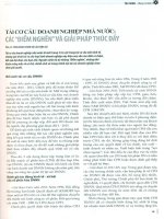 Tái cơ cấu doanh nghiệp nhà nước   các điểm nghẽn và giải pháp thúc đẩy 