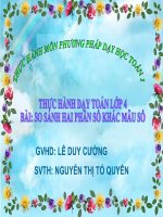 so sanh hai phan so khac mau so