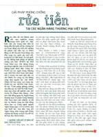 Giải pháp chống rửa tiền tại các ngân hàng thương mại việt nam 