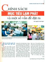 Chính sách mục tiêu lạm phát và một số vấn đề đặt ra 