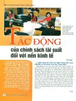 Tác động của chính sách lãi suất đối với nền kinh tế 