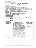 Giáo án Tiếng anh 4 mới(2015- 2016)