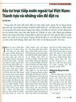 Đầu tư trực tiếp nước ngoài tại việt nam   thành tựu và những vấn đề đặt ra 