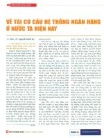 Về tái cơ cấu hệ thống ngân hàng ở nước ta hiện nay 