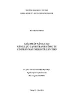Giải pháp nâng cao năng lực cạnh tranh công ty cổ phần may meko TP  cần thơ