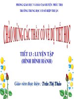 thảo làm tiết 13 luyện tap hình bh toan 8
