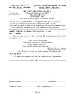 KÌ THI TUYỂN SINH LỚP 10 môn Văn tỉnh Tiền Giang 2009