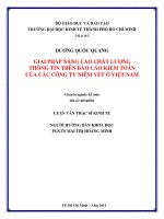 Giải pháp nâng cao chất lượng thông tin trên báo cáo kiểm toán của các công ty niêm yết ở việt nam 