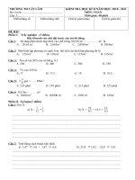 ĐỀ THI CUỐI HỌC KÌ II MÔN TOÁN LỚP 5