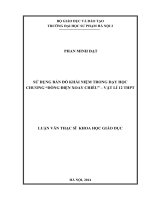 Sử dụng bản đồ khái niệm trong dạy học chương dòng điện xoay chiều   vật lí 12 THPT