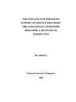 The influence of perceived support on service providers organizational citizenship behavior a multi focal perspective 