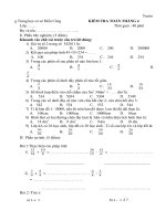 bài kiểm tra toán  tiếng việt lớp 4