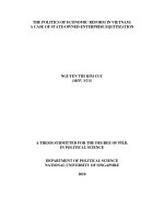 The politics of economic reforms in vietnam a case of state owned enterprise equitization 
