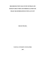High resolution x ray diffraction study of phase and domain structures and thermally induced phase transformations in PZN (4 5 9)%PT 1 