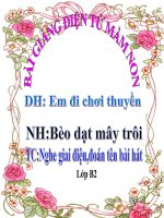 Bài giảng điện tử mầm non lớp Mầm đề tài Dạy hát em đi chơi thuyền