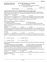 Đề tham khảo thi thử Đại học Môn Vật lý  và đáp án