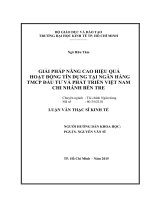 Giải pháp nâng cao hiệu quả hoạt động tín dụng tại ngân hàng TMCP đầu tư và phát triển việt nam chi nhánh bến tre 