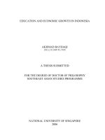 Education and economic growth in indonesia 