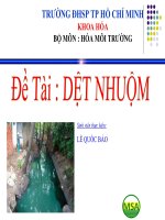 ô nhiễm môi trường do dệt nhuộm và cách xử lý