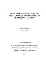 Signal processing methods for mental fatigue measurement and monitoring using EEG 