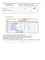 Đề thi Tin 7 Kỳ II (Thực hành)