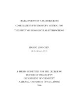 Development of a fluorescence correlation spectroscopy method for the study of biomolecular interactions 