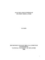 Analysis and synthesis of six port modulators 