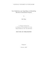 New definitions and algorithms in scheduling resource constrained projects 