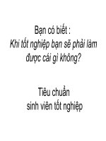 Tiêu chuẩn sinh viên khi tốt nghiệp 