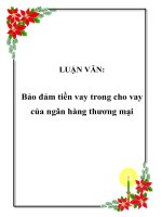 Bảo đảm tiền vay trong cho vay của ngân hàng thương mại 