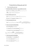 ôn tập hình học không gian giải tích