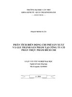 Phân tích biến động chi phí sản xuất và tính giá thành sản phẩm tại công ty cổ phần thực phẩm bích chi 