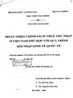 hoàn thiện chính sách thuế thu nhập ở việt nam phù hợp với qúa trình hội nhập kinh tế quốc tế