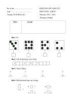 Đề kiểm tra giữa học kì 1 môn toán lớp 1 năm học 2013   2014 trường tiểu học b hòa lạc, an giang 
