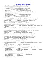 cương ôn tập tiếng anh 7 HKI