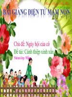 Bài giảng điện tử mầm non lớp Mầm đề tài Cánh thiệp xinh xắn