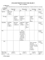 Đề thi tiếng anh 9  2011