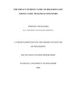 The impact of being tamil on religious life among tamil muslims in singapore 