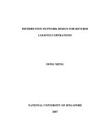 Distribution network design for reverse logistics operations 