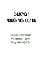 Bài giảng nguồn vốn doanh nghiệp 
