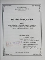 tăng cường công tác quản trị dòng tiền trong tập đoàn công nghiệp than khoáng sản việt nam