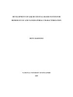 Development of liquid crystal based system for biomolecule and nanomaterial characterization 