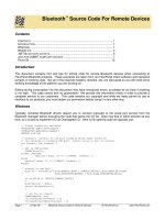 Bluetooth source code for remote devices