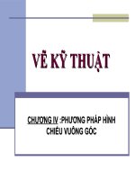 Vẽ kỹ thuật cơ bản phần 4 phương pháp hình chiếu vuông góc 