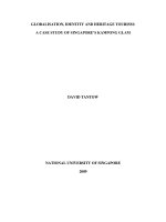 Globalization, identity and heritage tourism   a case study of singapores kampong glam 