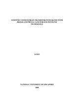 Schottky source drain transistor integrated with high k and metal gate for sub tenth nm technology 