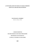 An investigation of surface characteristic effects in melody recognition 