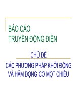 Các phương pháp khởi động và hãm ĐC DC